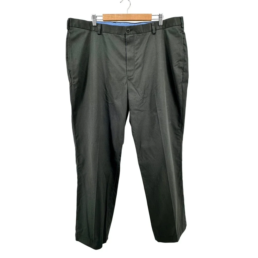 Brooks Brothers Clark Advantage Chino Pants Mens 42x30 Black Cotton Lightweight